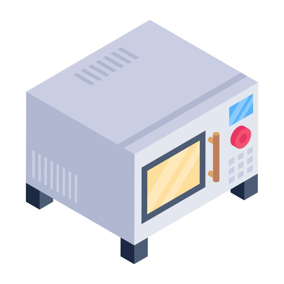 Oven in isometric editable vector