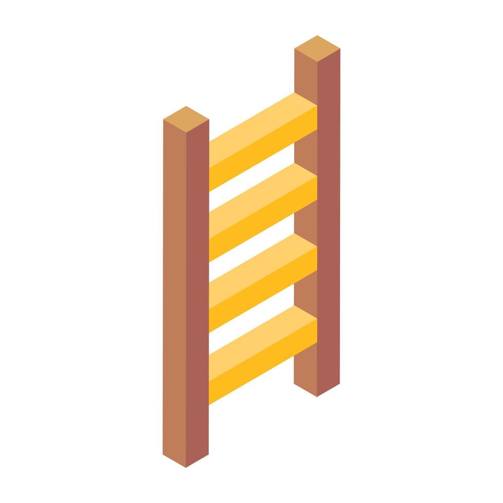 Trendy isometric icon design of ladder vector