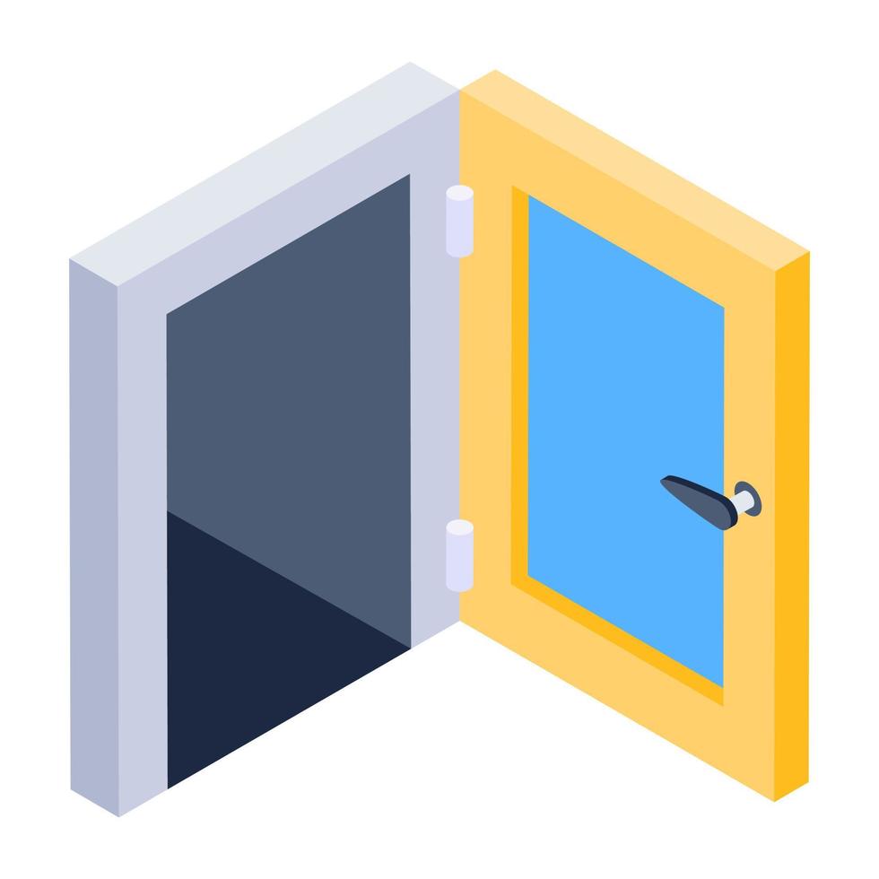 Doorway isometric style icon, editable vector