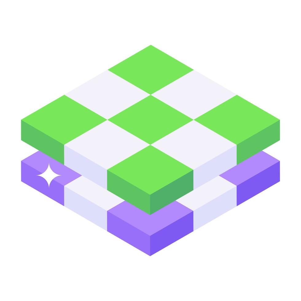 Floor tiles isometric style icon, editable vector