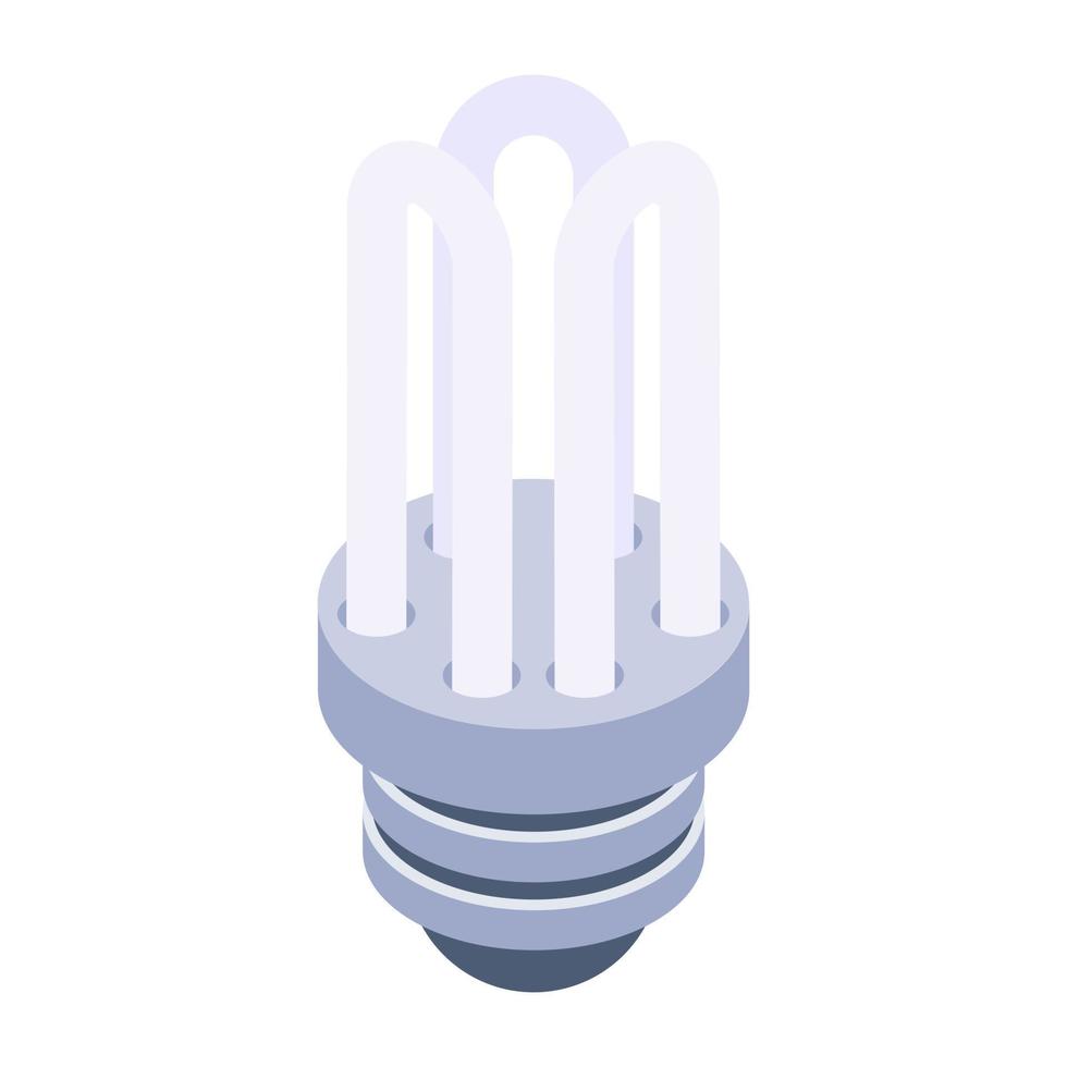 Energy saver isometric icon, light provider vector