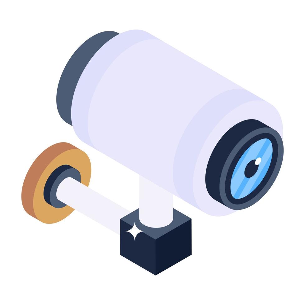 Cctv camera isometric icon, technology vector