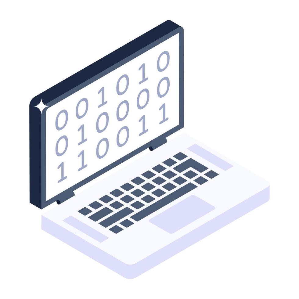 Binary code interface, trendy vector design