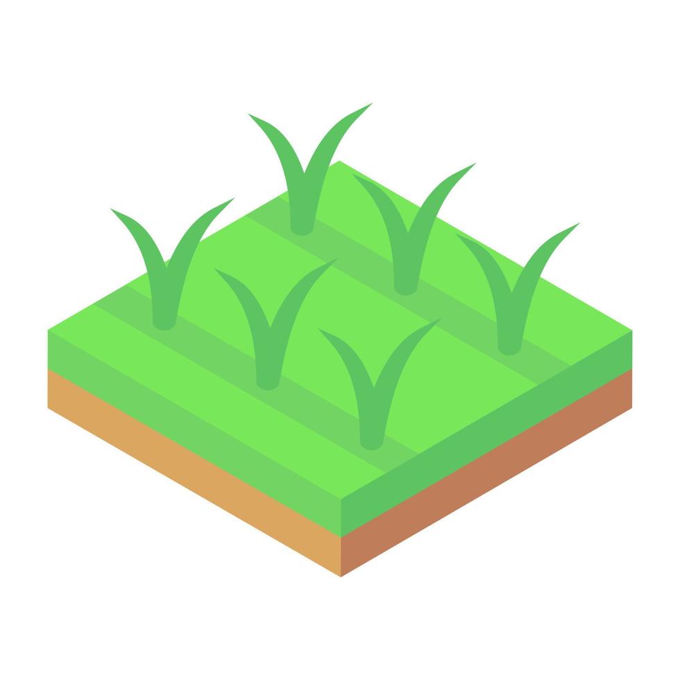 Icon of ground pot in isometric design vector