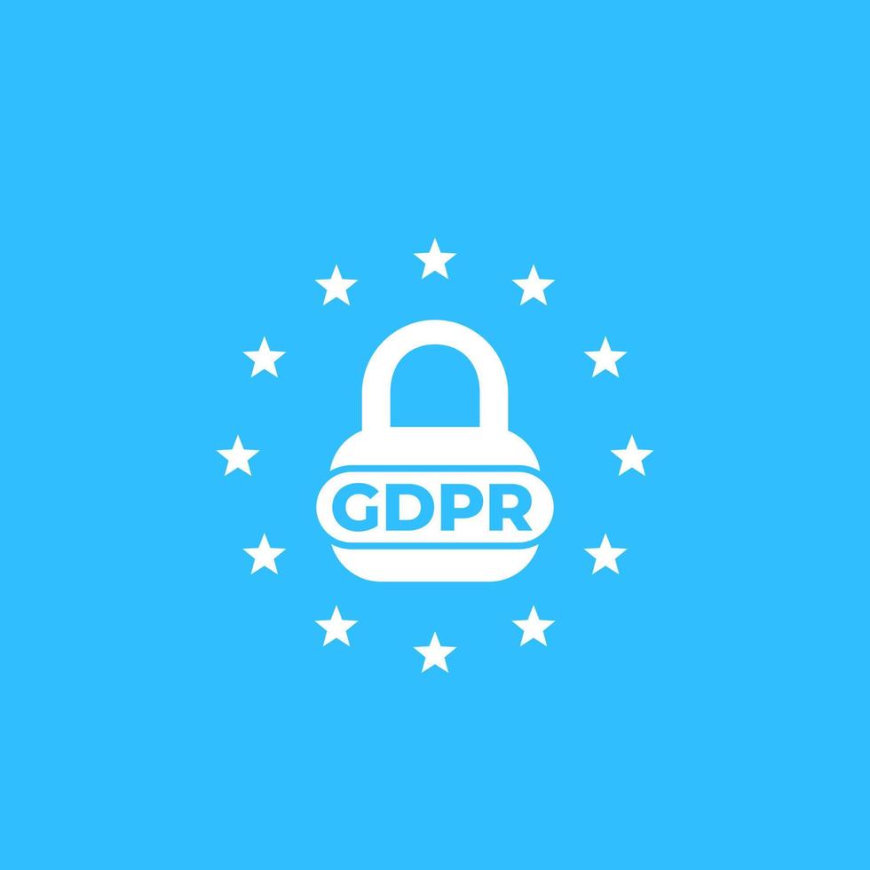 GDPR, General data protection regulation concept, vector illustration