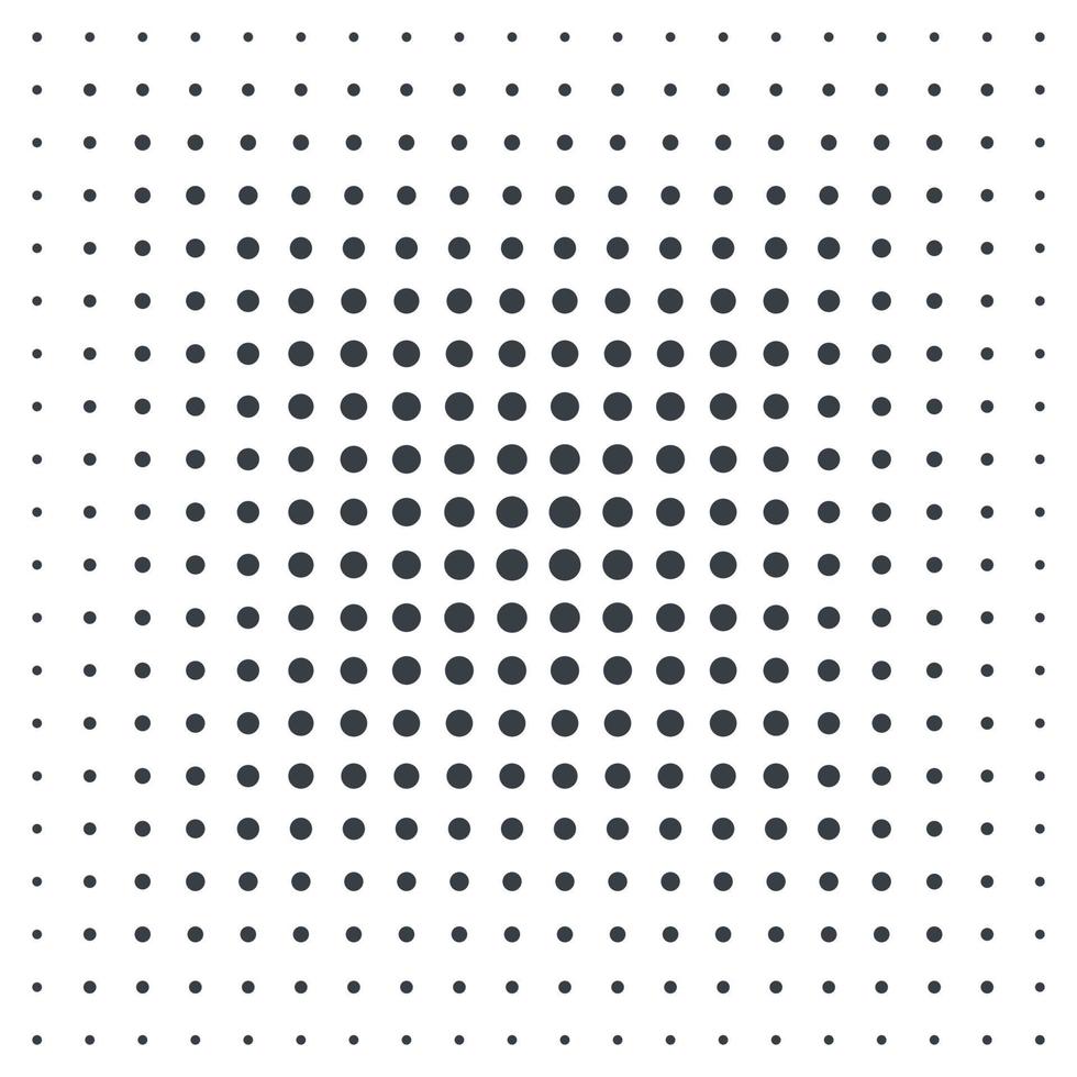 halftone vector background with black dots on white