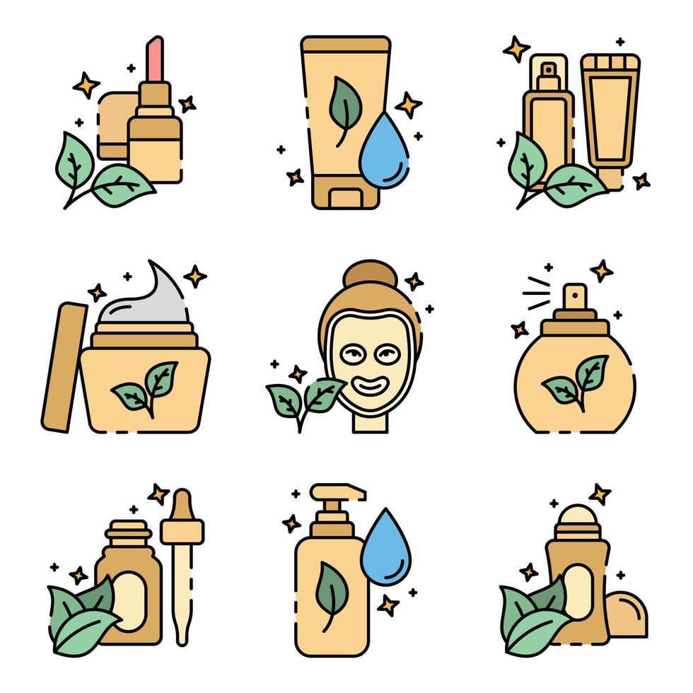 Natural Skincare Beauty Icon vector