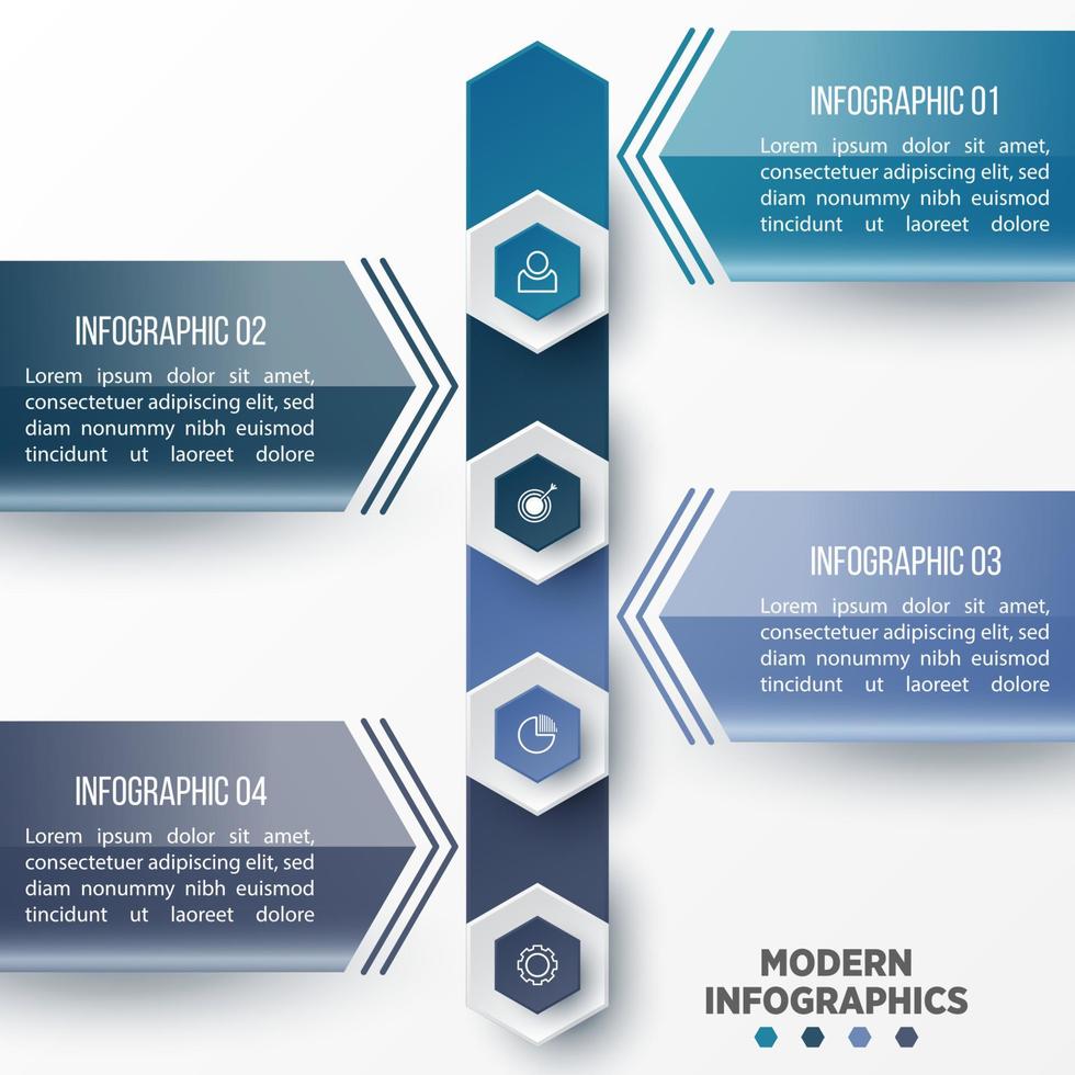 Vector 3D infographic template for presentation. Business data visualization. Abstract elements. Creative concept for infographic.