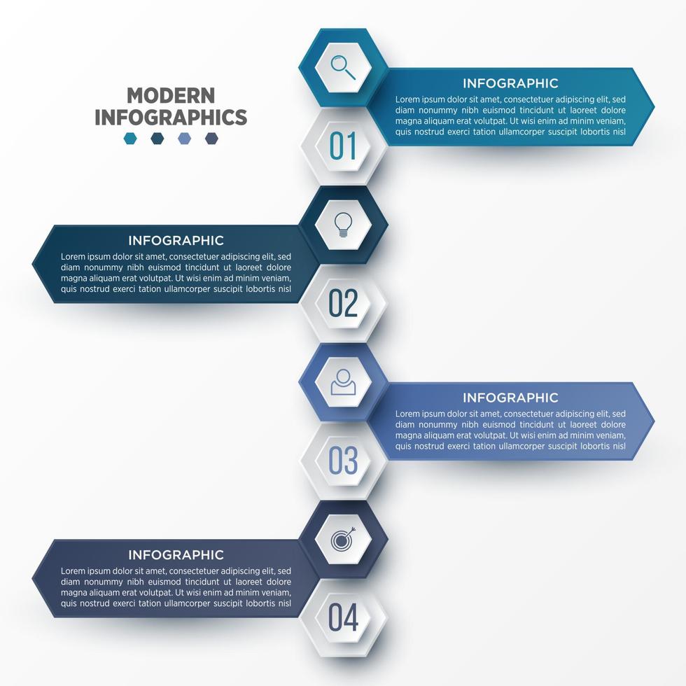 Vector 3D infographic template for presentation. Business data visualization. Abstract elements. Creative concept for infographic.