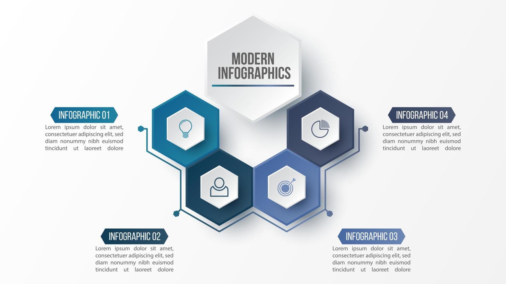 plantilla infográfica vectorial 3d para presentación. visualización de datos comerciales. elementos abstractos concepto creativo para infografía. vector