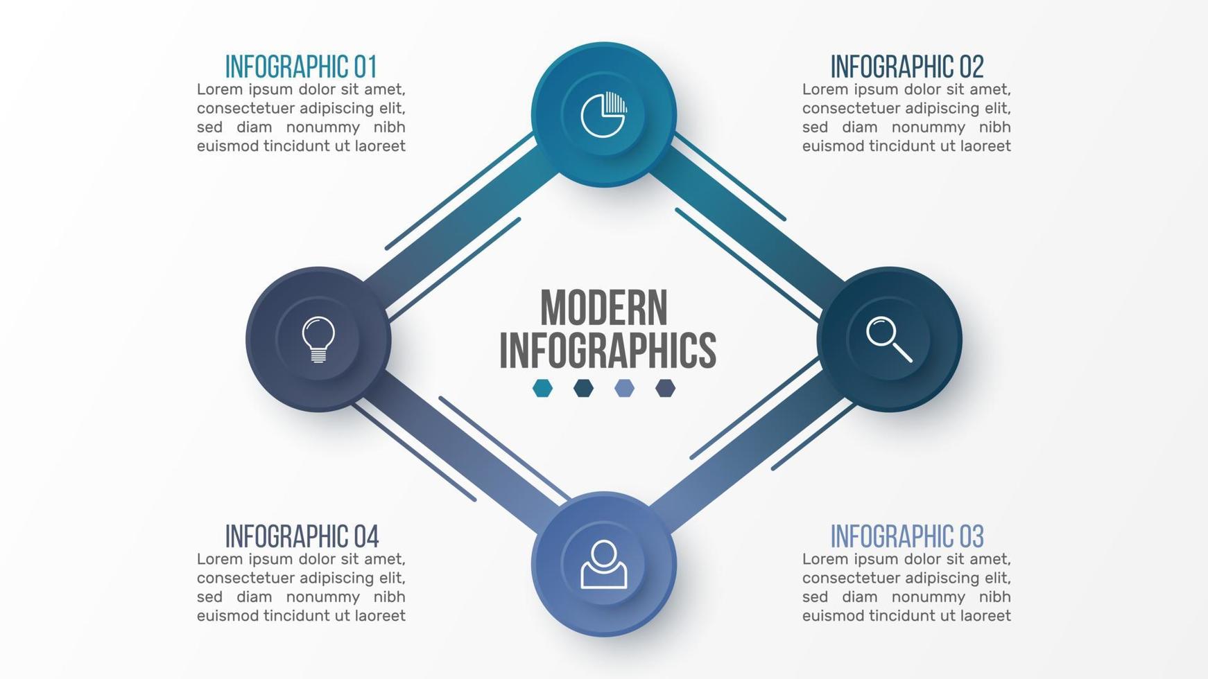 plantilla infográfica vectorial 3d para presentación. visualización de datos comerciales. elementos abstractos concepto creativo para infografía. vector