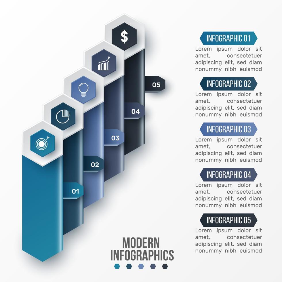 Vector 3D infographic template for presentation. Business data visualization. Abstract elements. Creative concept for infographic.