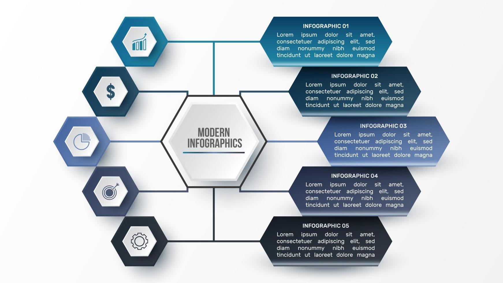 Vector 3D infographic template for presentation. Business data visualization. Abstract elements. Creative concept for infographic.