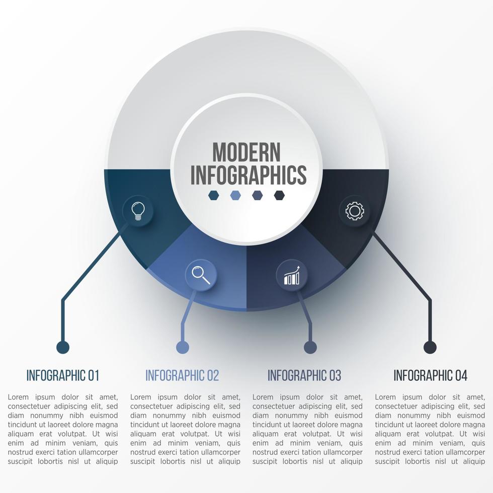 Vector 3D infographic template for presentation. Business data visualization. Abstract elements. Creative concept for infographic.