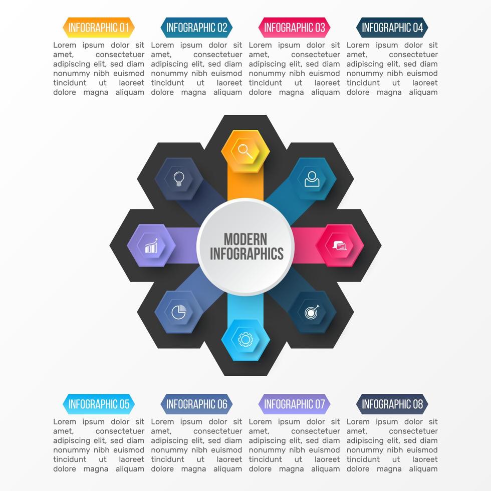 Vector 3D infographic template for presentation. Business data visualization. Abstract elements. Creative concept for infographic.