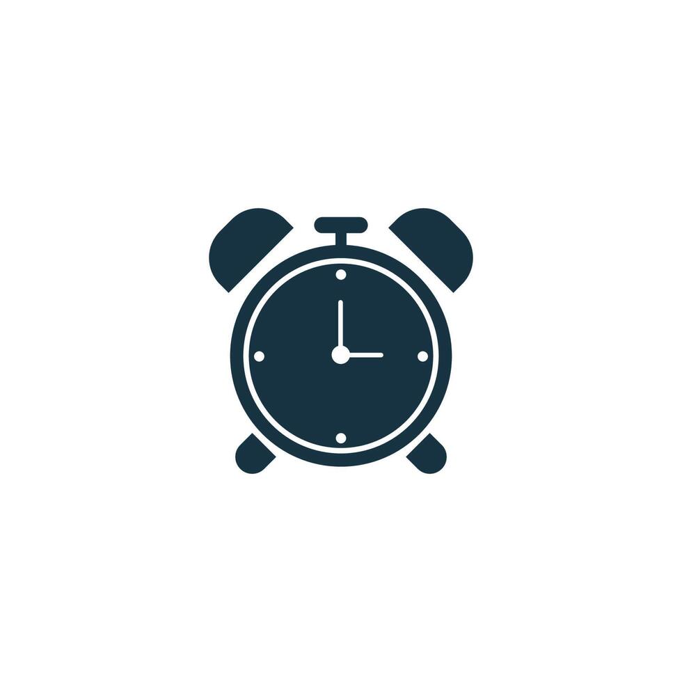 Clock time icon logo design template vector