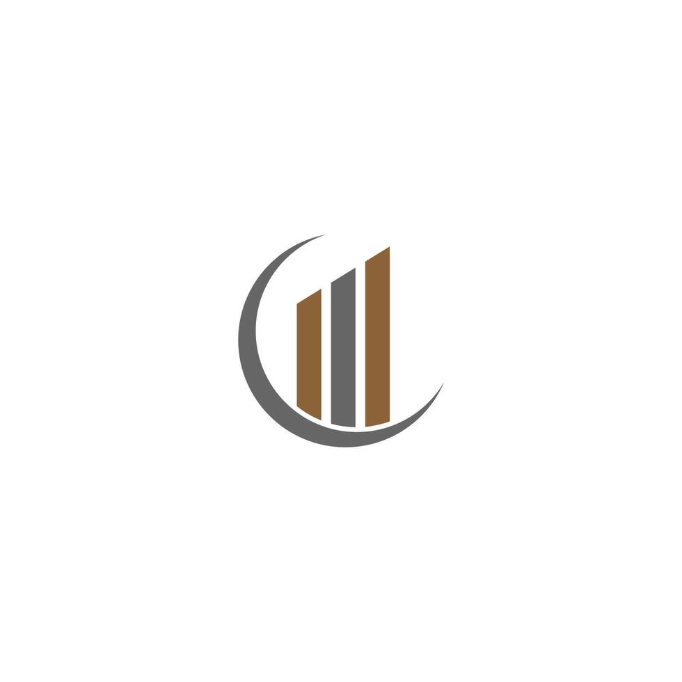 Pillar icon logo flat design template vector