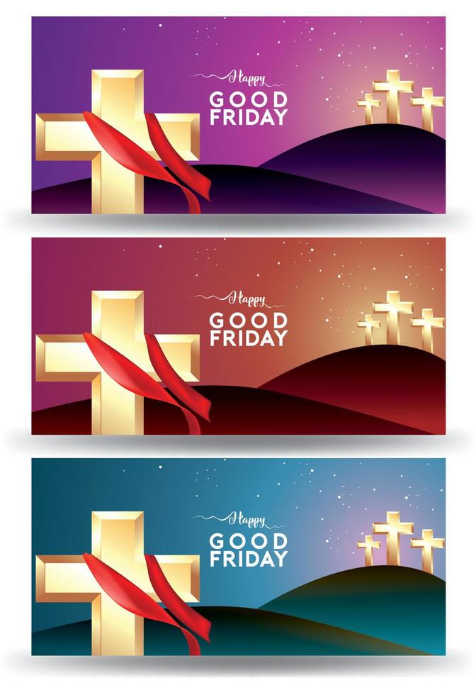 Good Friday vector Illustration Background for greeting card, poster - Translation of text , Good Friday