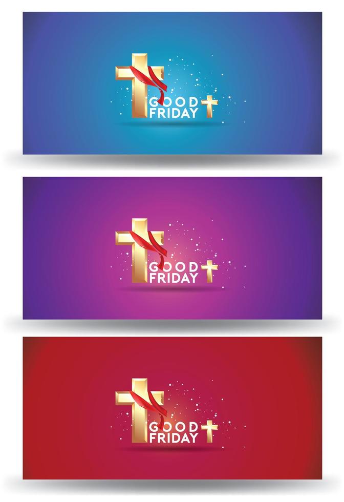 Good Friday vector Illustration Background for greeting card, poster - Translation of text , Good Friday