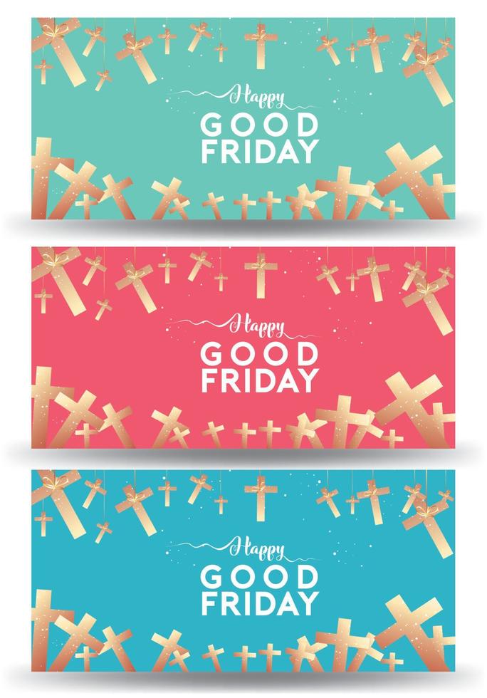 Good Friday vector Illustration Background for greeting card, poster - Translation of text  Good Friday