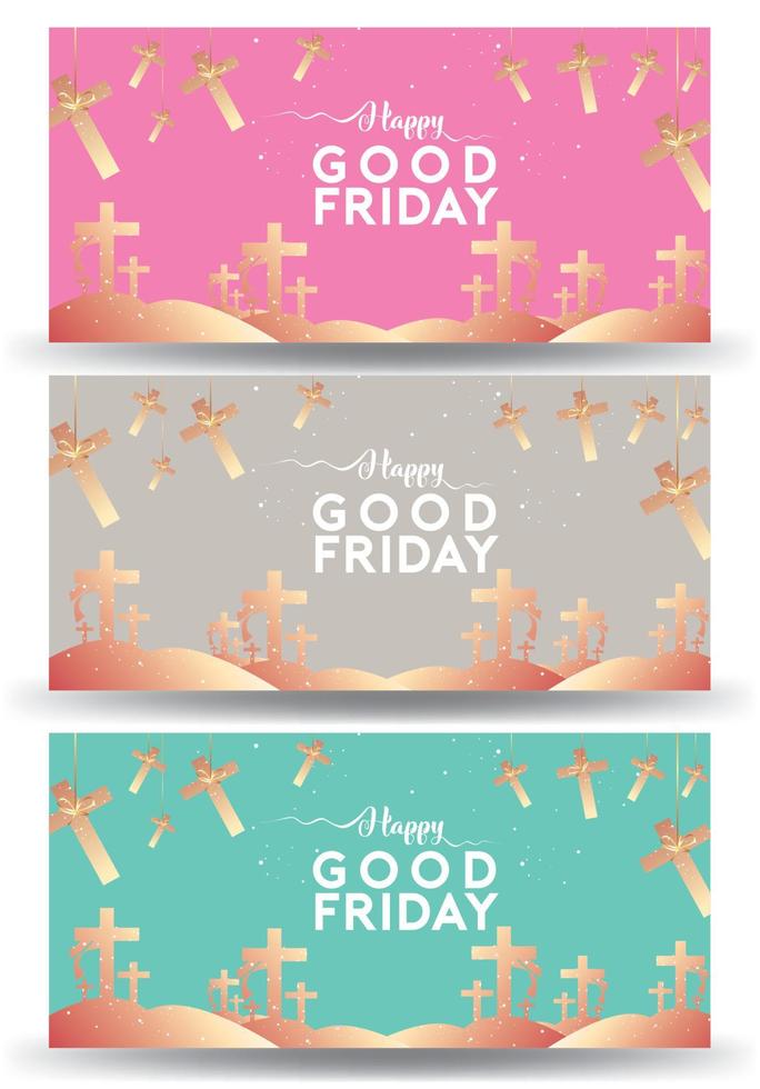 Good Friday vector Illustration Background for greeting card, poster - Translation of text  Good Friday