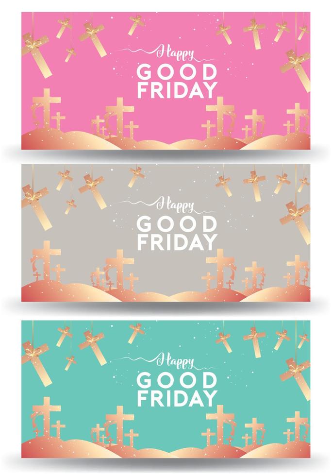 fondo de ilustración de vector de viernes santo para tarjeta de felicitación, póster - traducción de texto viernes santo