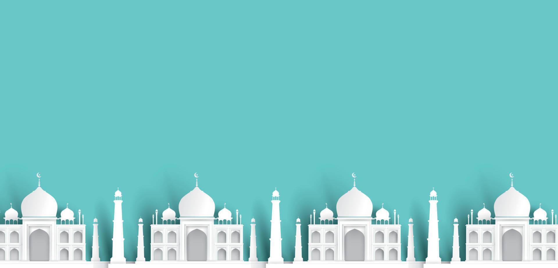 blank mosque text background, modern elegant islamic design vector