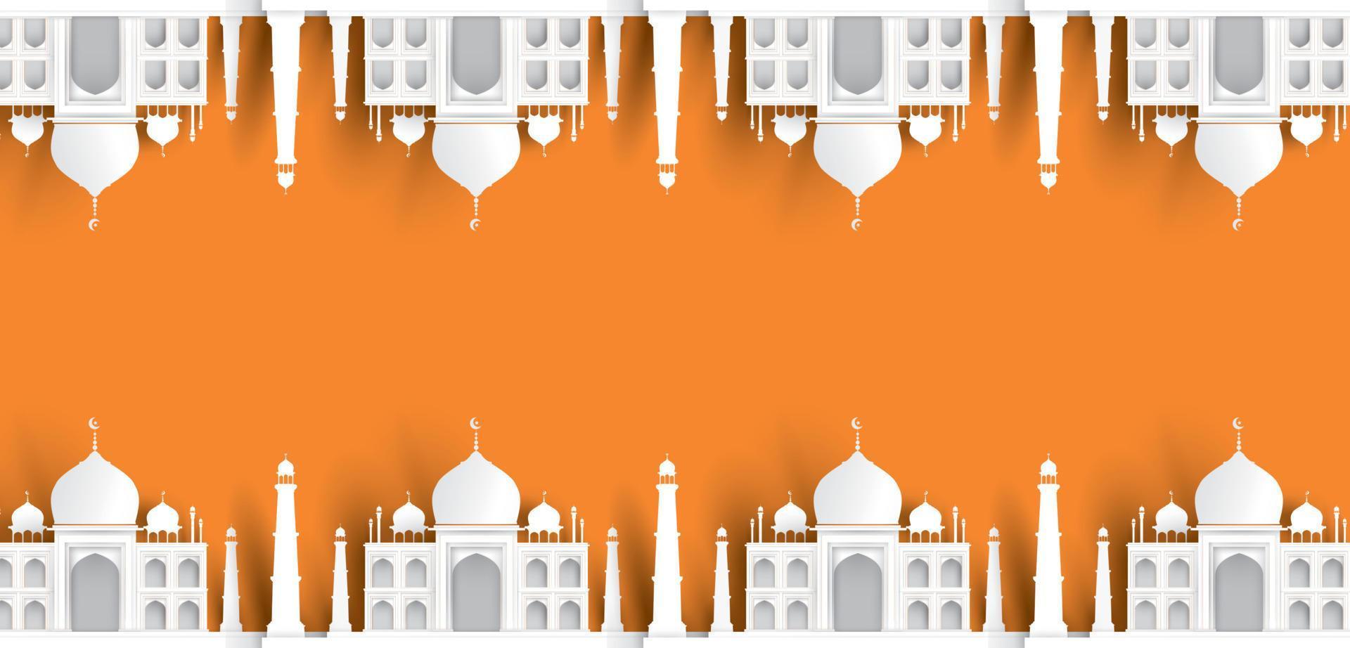 blank mosque text background, modern elegant islamic design vector
