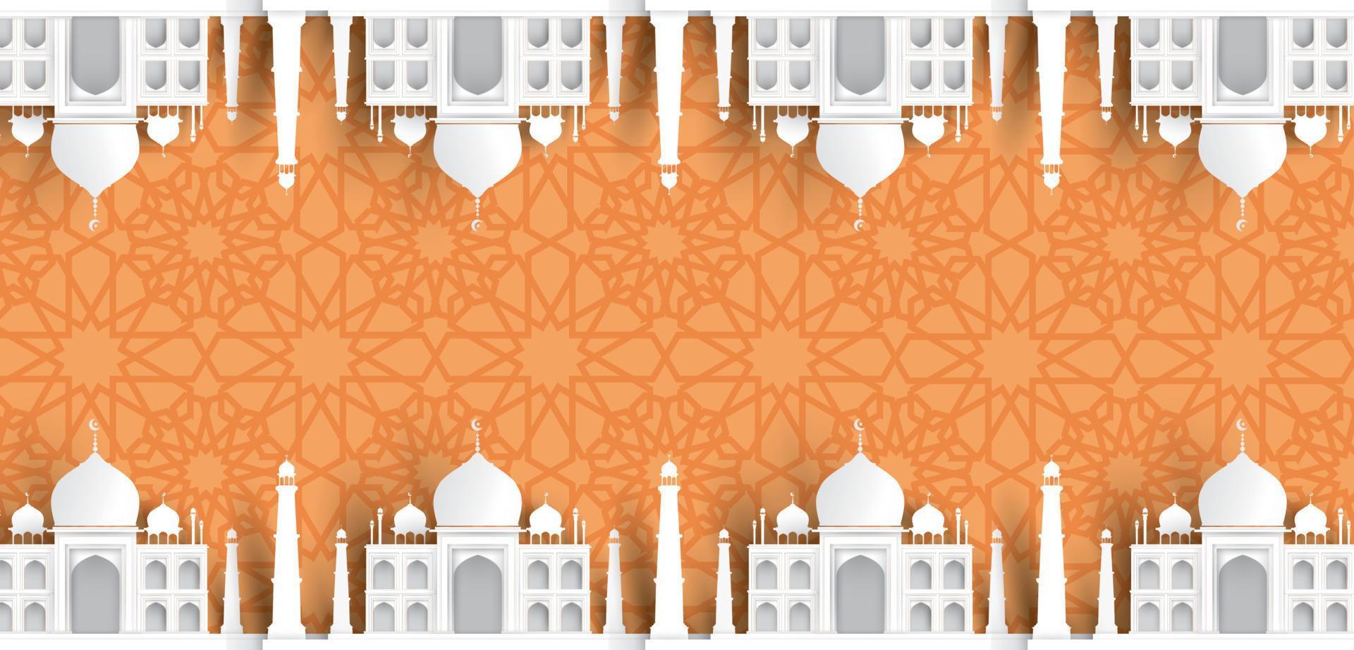 blank mosque text background, modern elegant islamic design vector