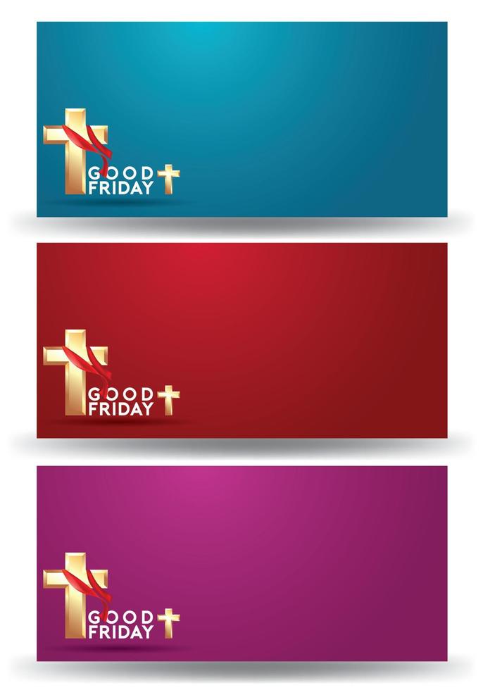 Good Friday vector Illustration Background for greeting card, poster - Translation of text , Good Friday