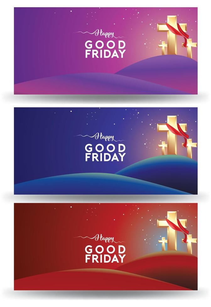 Good Friday vector Illustration Background for greeting card, poster - Translation of text , Good Friday