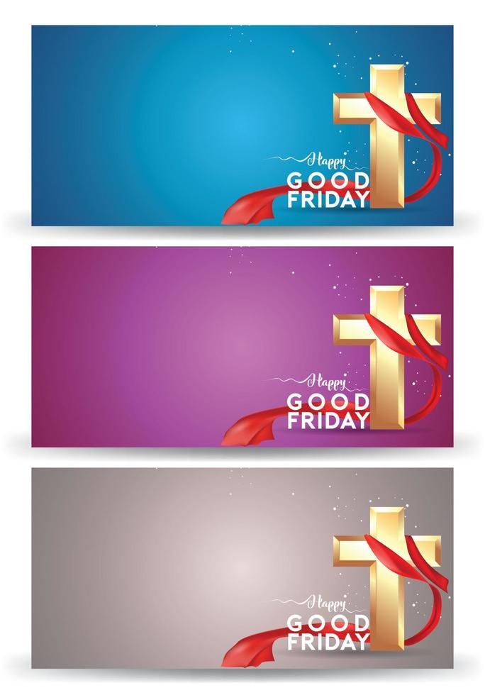 Good Friday vector Illustration Background for greeting card, poster - Translation of text  Good Friday