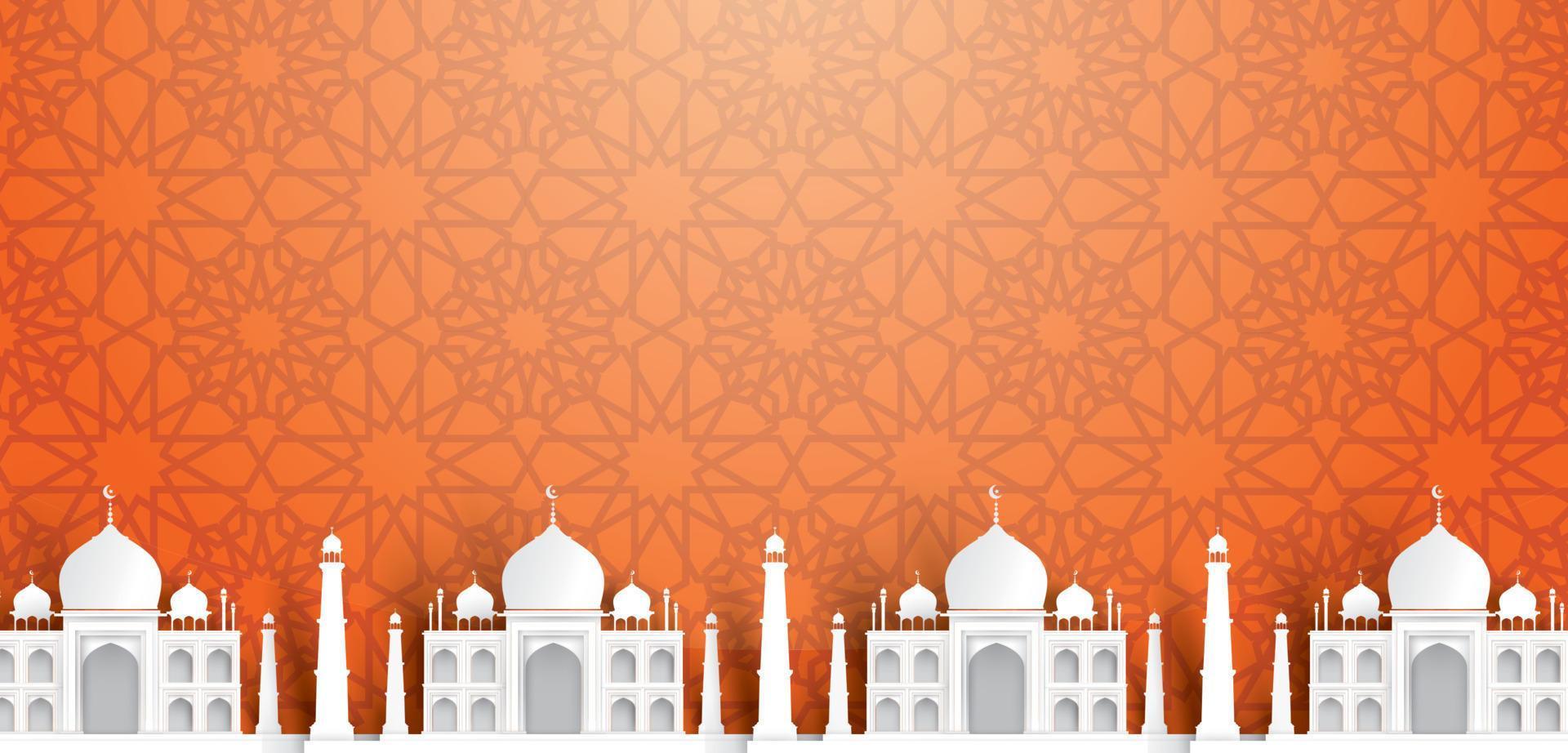 blank mosque text background, modern elegant islamic design vector