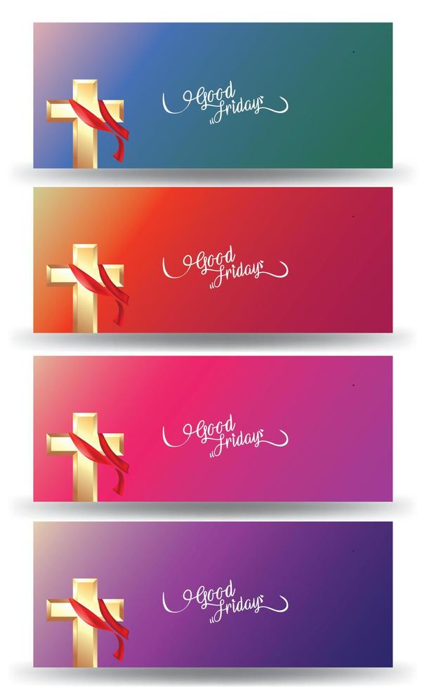 Good Friday vector Illustration Background for greeting card, poster - Translation of text , Good Friday