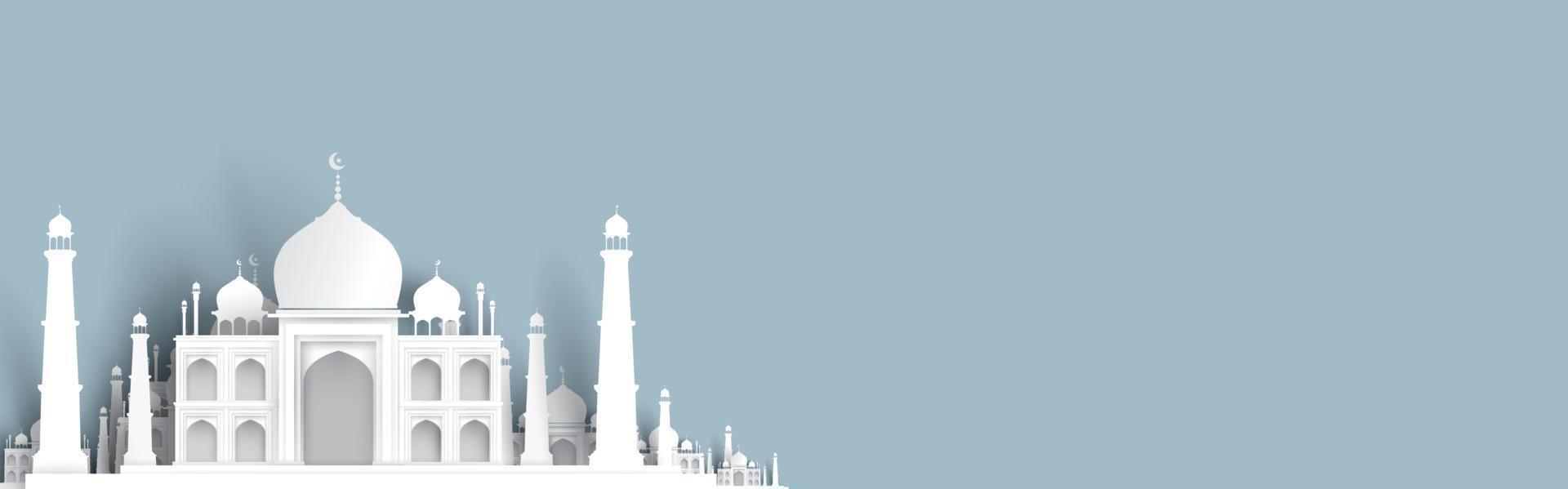 blank mosque text background, modern elegant islamic design vector
