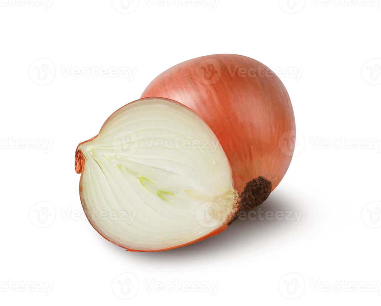 yellow onion isolated on white background, clipping path, full depth of field photo