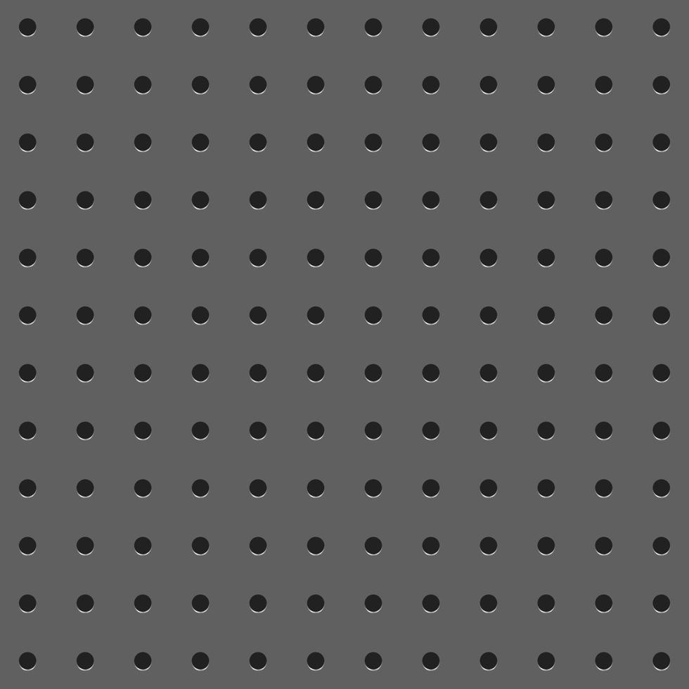 Metal Peg board perforated texture background material with round holes seamless vector