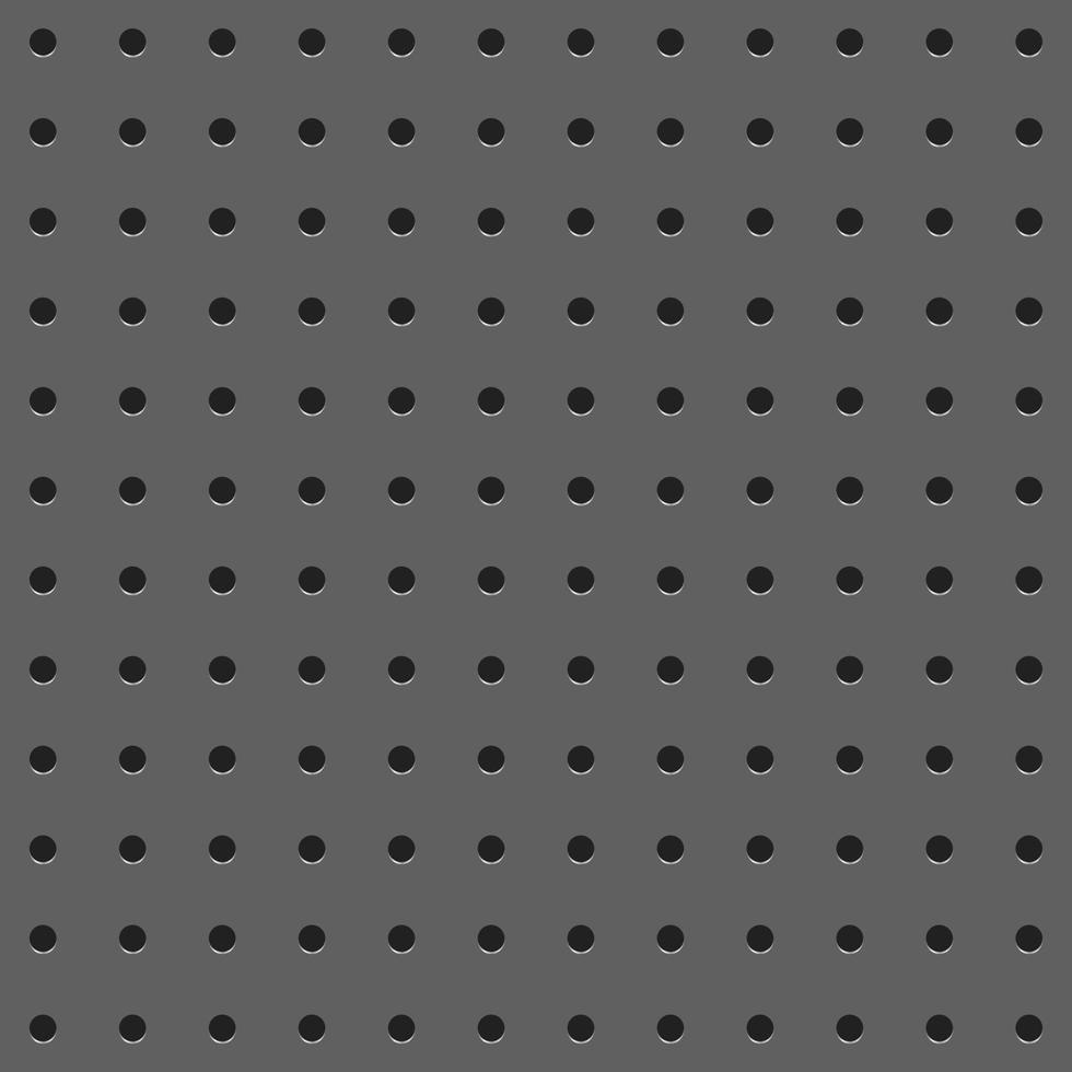 Metal Peg board perforated texture background material with round holes seamless vector