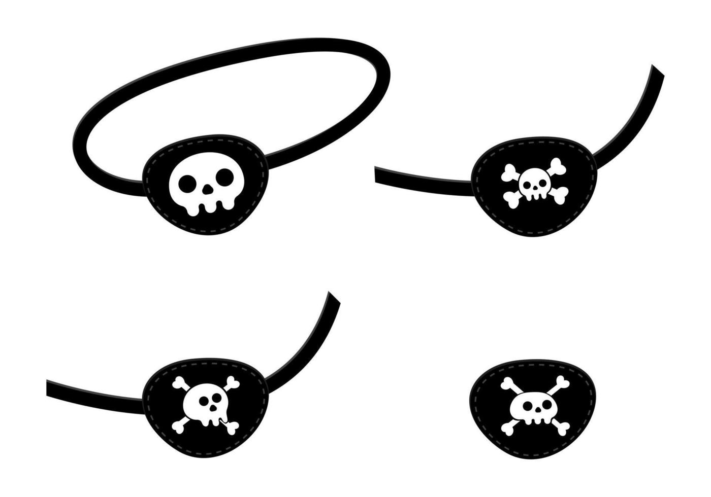 icono de parche en el ojo pirata signo ilustración de vector de diseño de estilo plano aislado sobre fondo blanco.