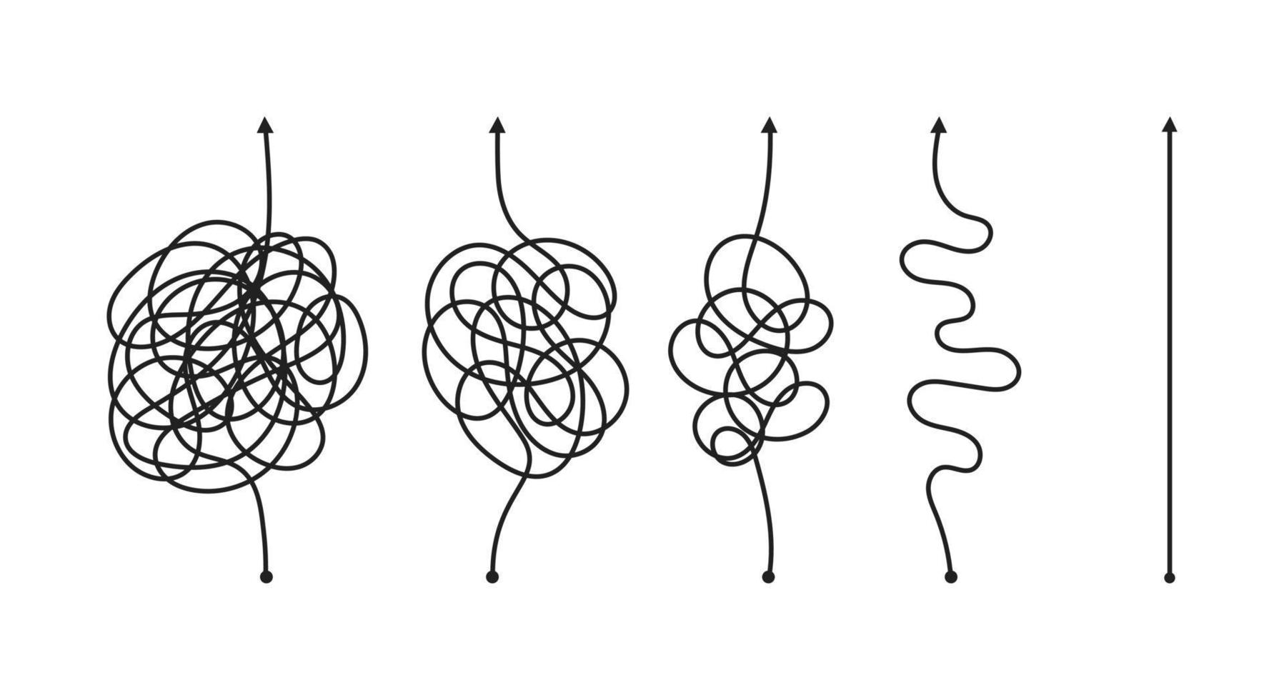 forma sencilla compleja y fácil de principio a fin. vector