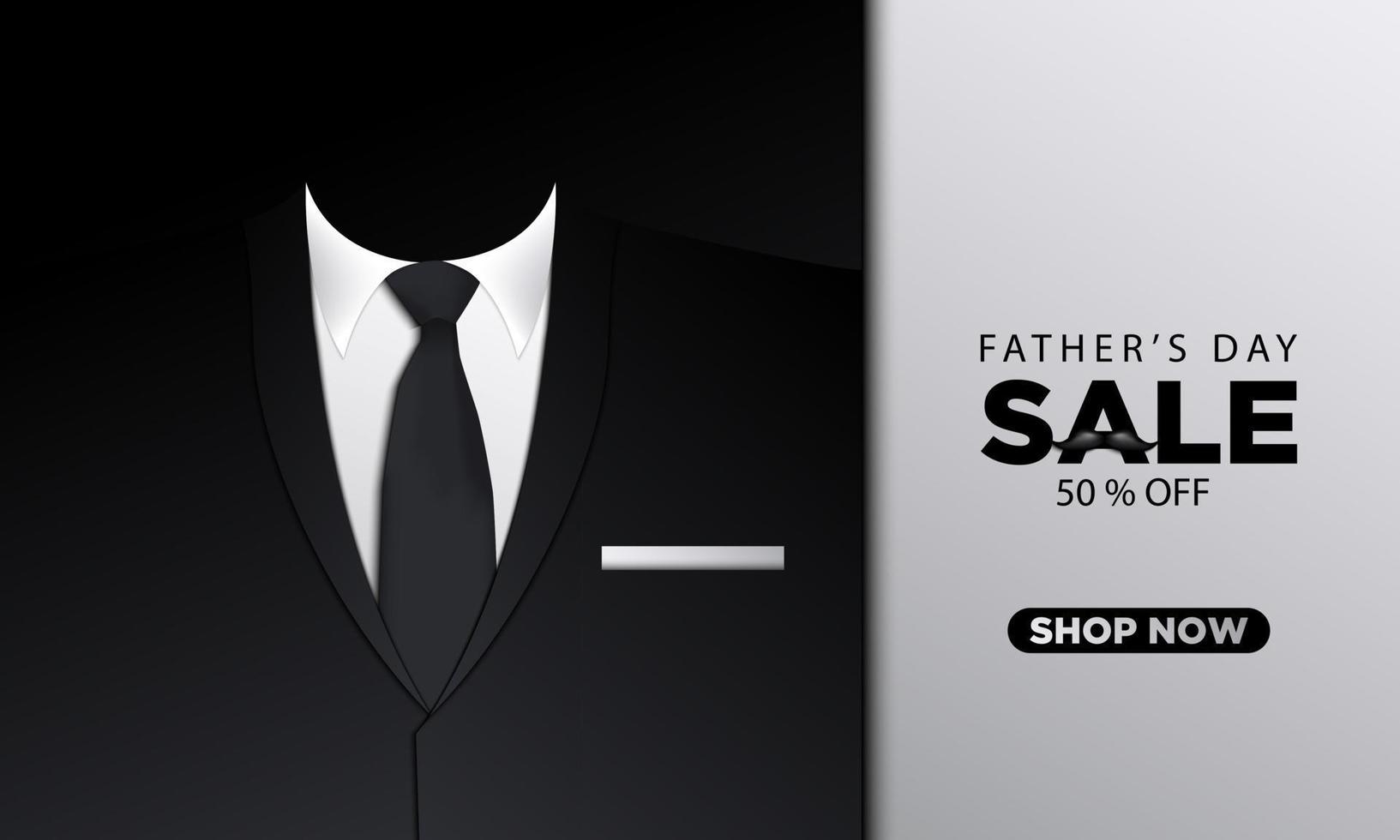 Fathers Day Sale Promotion Background. Good for poster or banner. vector