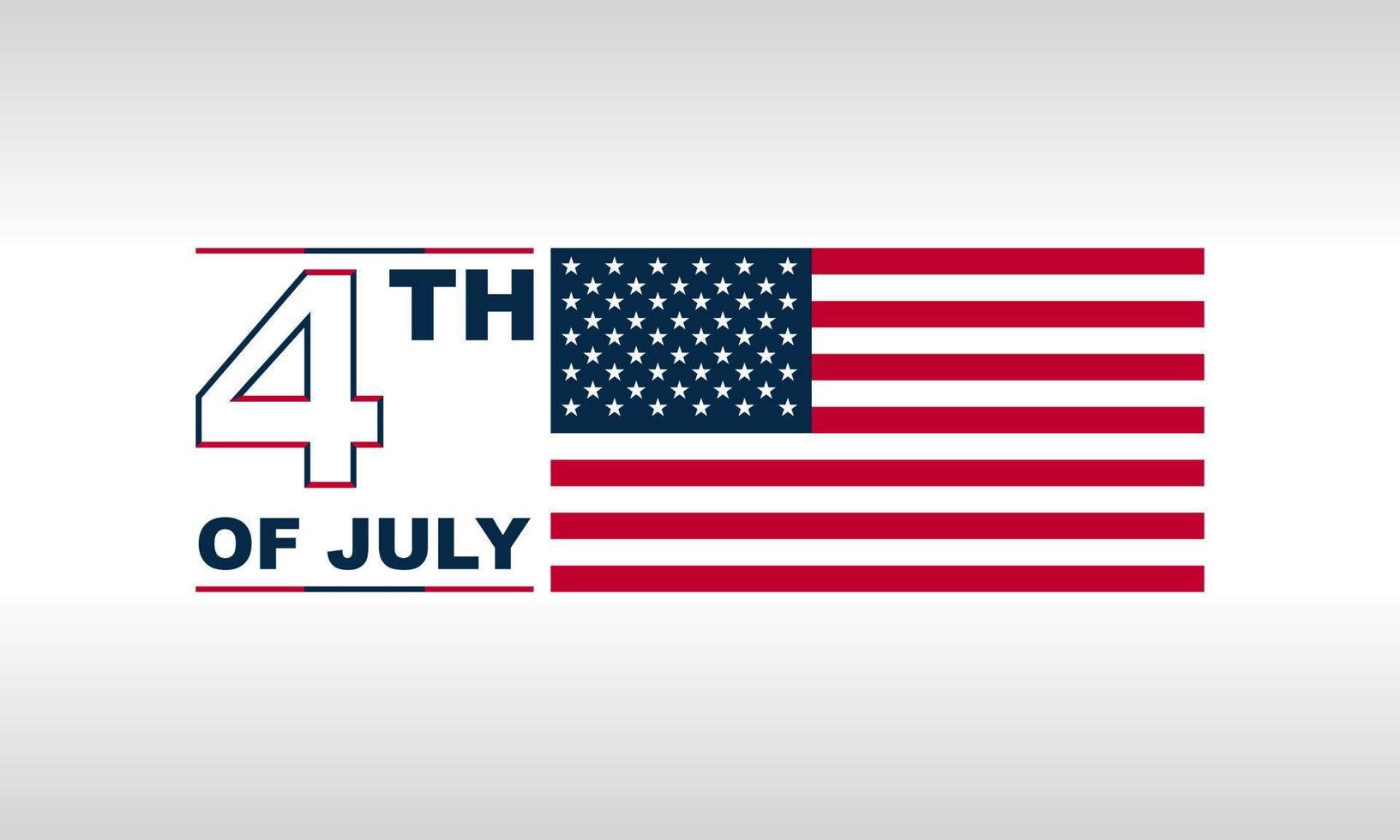 Fourth of July Background. American Independence Day. vector