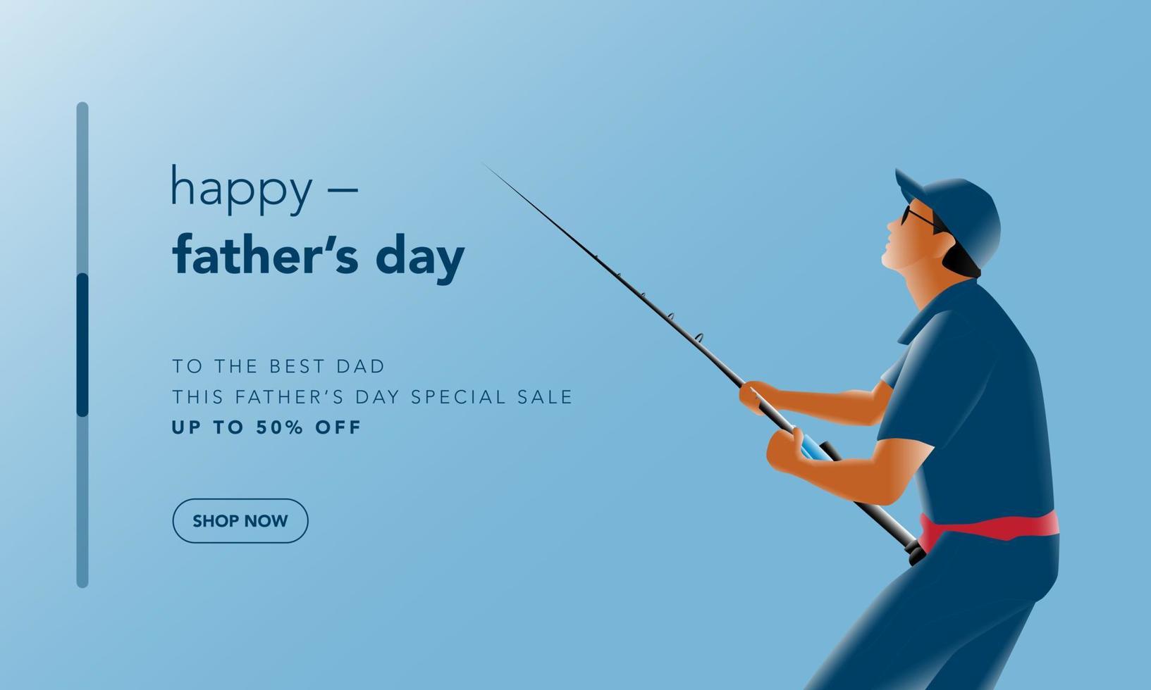 Happy Fathers Day Background. Father's Day Sale Promotion Background. vector