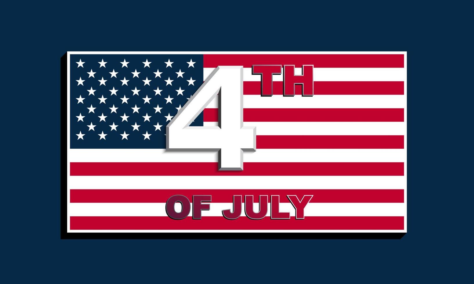 Fourth of July Background. American Independence Day. vector
