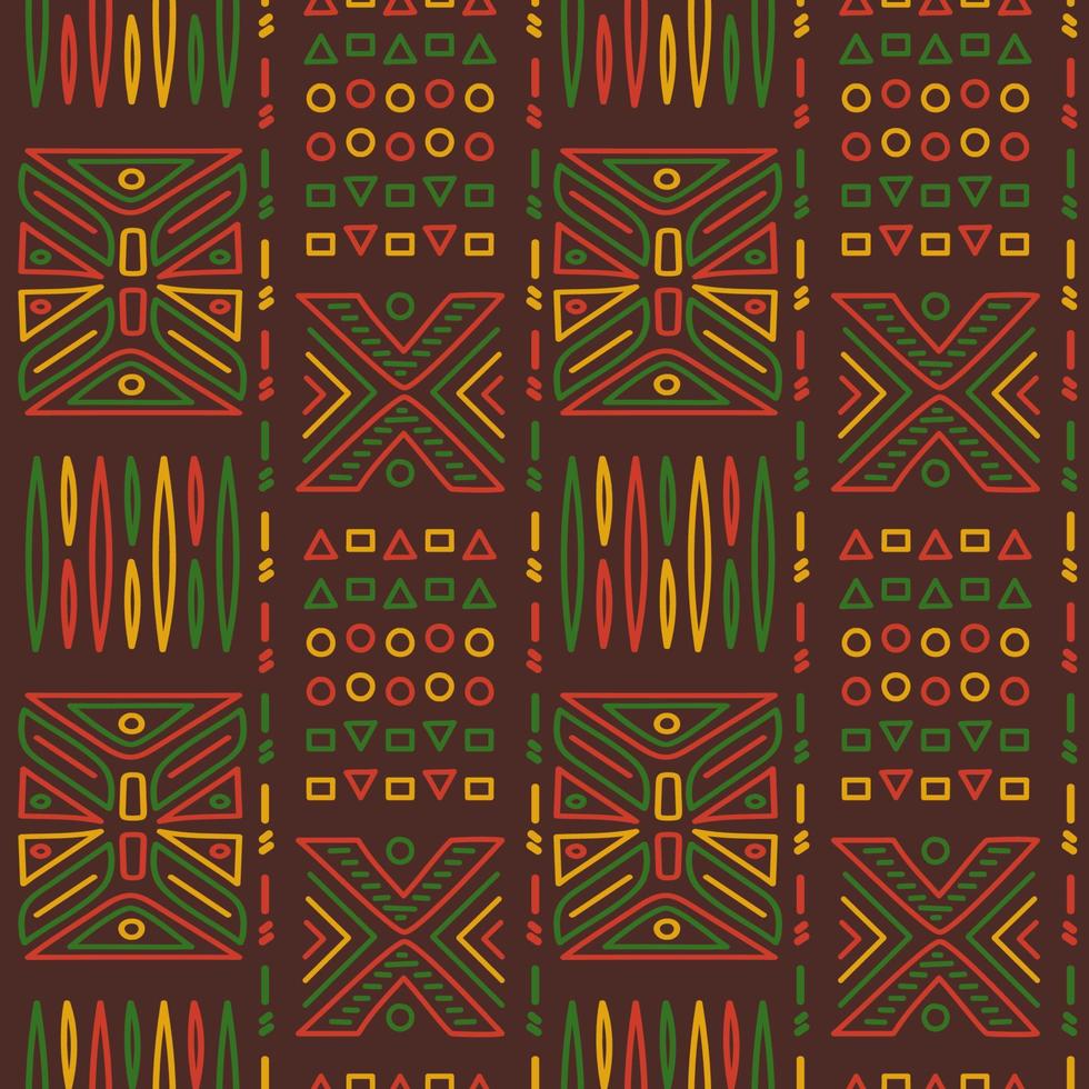 patrón de color pan africano sin costuras vector