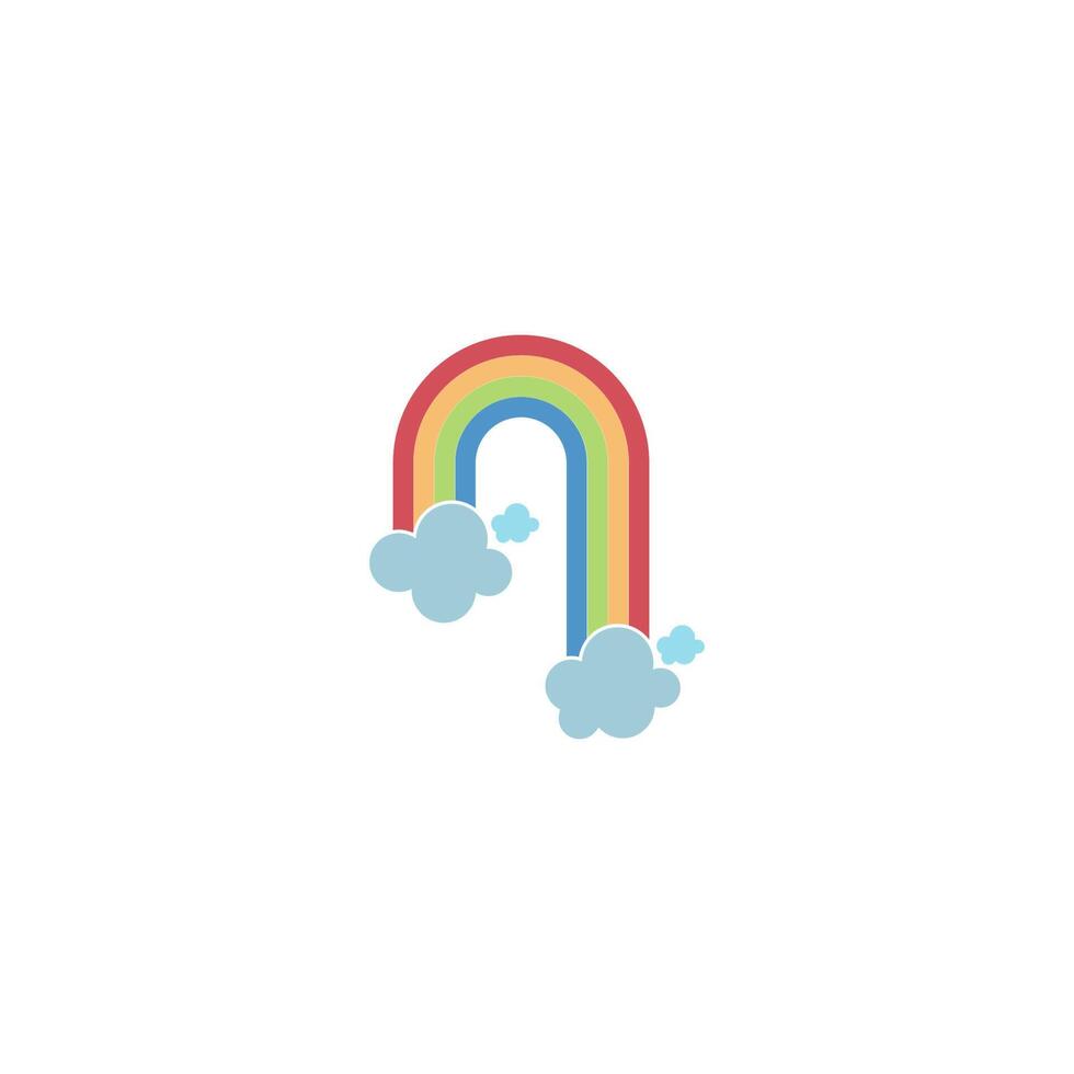 plantilla de ilustración de diseño de logotipo de icono de arco iris vector