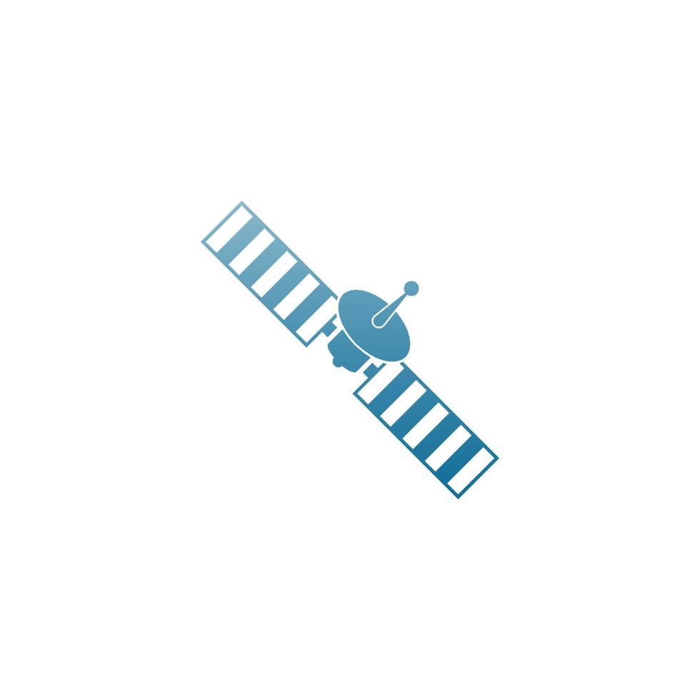 ilustración de plantilla de diseño de logotipo de icono de satélite vector
