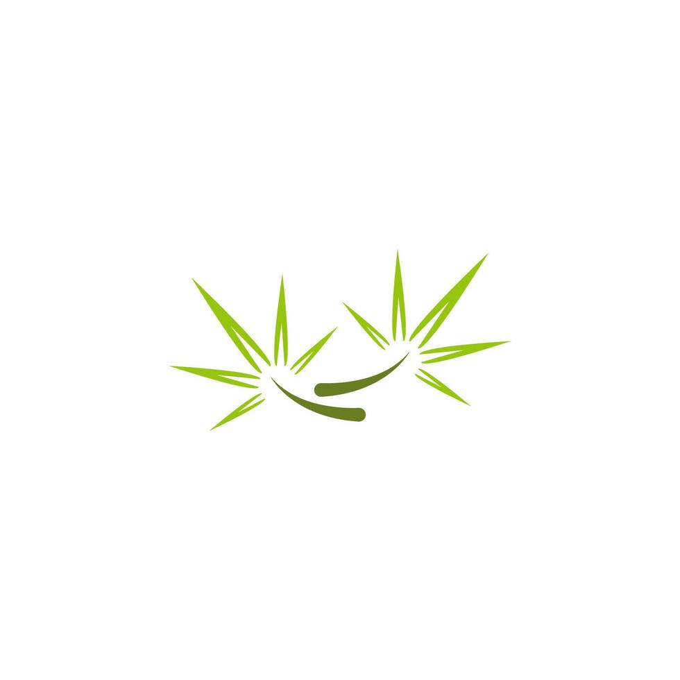 Bamboo tree logo icon design illustration vector