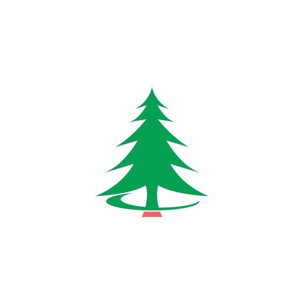 Christmas Tree icon flat design template vector