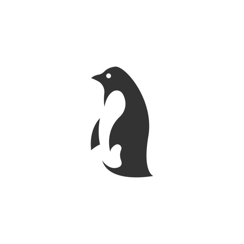 ilustración de plantilla de diseño de logotipo de icono de pingüino vector